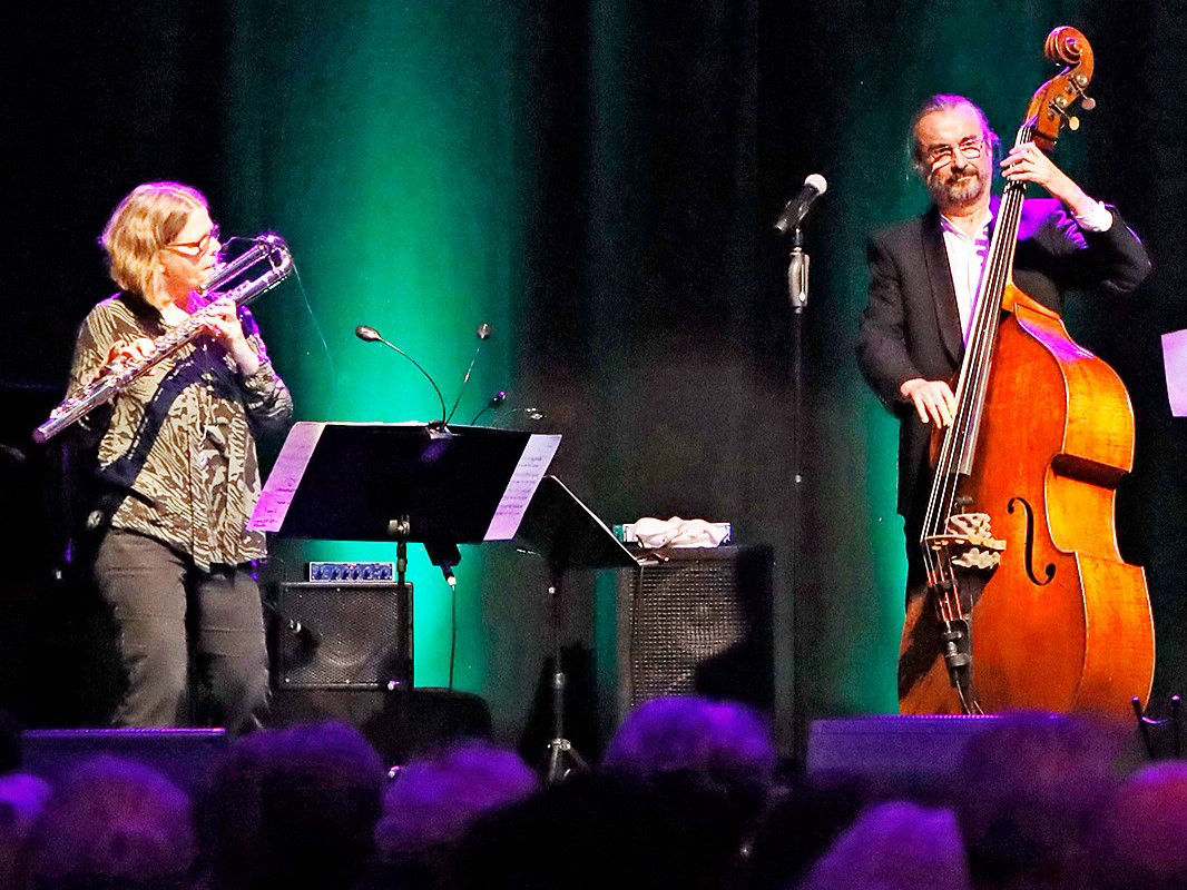 Stephanie Wagner & Norbert Dömling Flute 'n' Bass live 2023 Foto: Ute Döring
